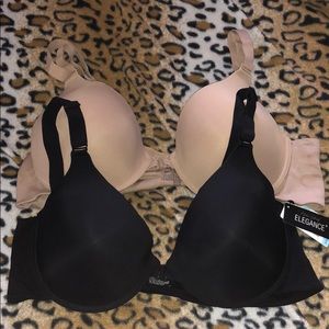 42C front closure Black and Tan bras bundle
